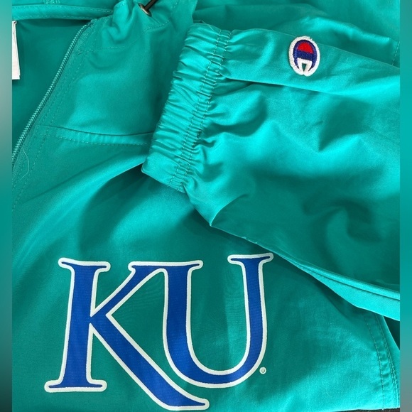 Champion Authentic Athletic wear half zip wind breaker rain KU Jayhawks size S - Picture 8 of 16